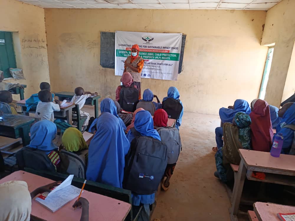 Pupils participating in group discussion